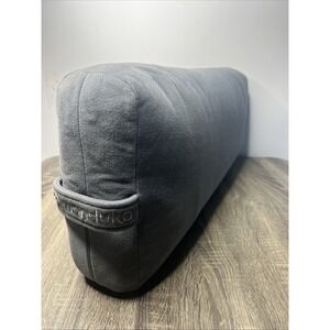 Manduka Enlight Rectangular Yoga Bolster Pillow Gray Washable Cover Meditation